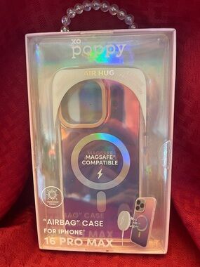 XO Poppy Air Hug Iridescent Phone Case for iPhone 16 Pro Max